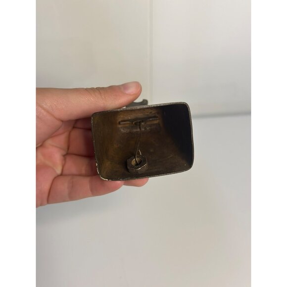 VTG Copper Cowbell with Can Opener Handle – Rustic Barware / Dinner Bell, 3.75" - Picture 3 of 5